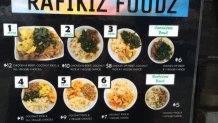 A look at Rafikiz Foodz's menu.