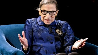 Justice Ruth Bader Ginsburg speaks onstage at the Fourth Annual Berggruen Prize Gala in New York on Dec. 16, 2019.