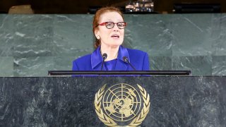 UNICEF Executive Director Henrietta Fore speaks on November 20, 2019 in New York City.