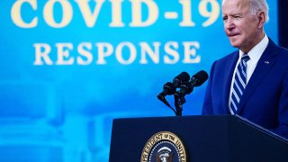 President Joe Biden delivers remarks on Covid-19 response and vaccinations in the South Court Auditorium of the White House in Washington DC, on March 29, 2021.