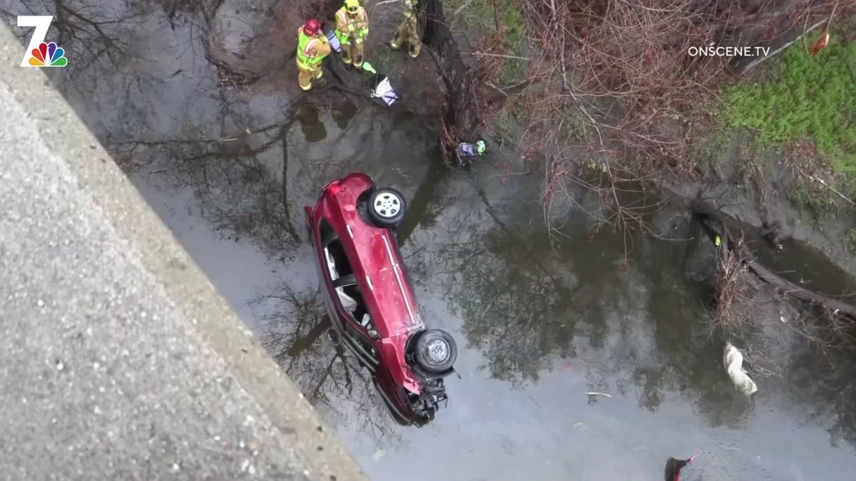 Woman Walks Away after Car Plunges 50 Feet – NBC 7 San Diego