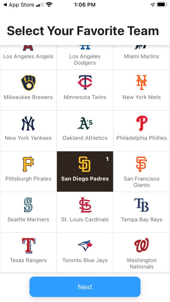 MLB Ballpark App, Padres