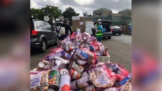 One of San Diego Food Bank's food distributions.