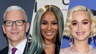 From left to right: Anderson Cooper, Ciara and Katy Perry.