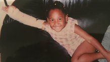 Paralympian Deja Young as a child.