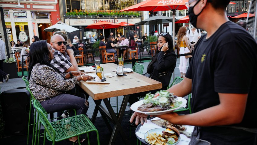 Outdoor dining in San Diego