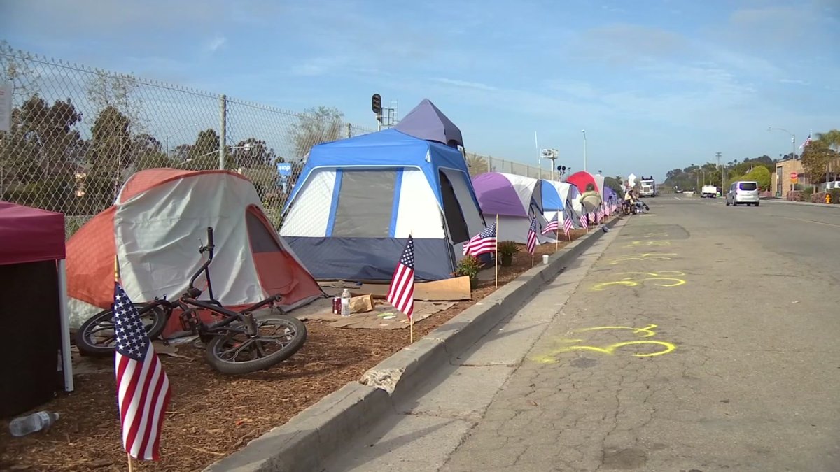 Homeless Encampment in Oceanside Stays, City Offers Services NBC 7