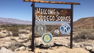 Welcome to Borrego Springs sign