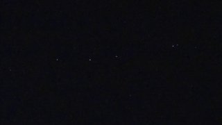 Starlink satellites parade across the sky over Apple Valley May 6, 2021.
