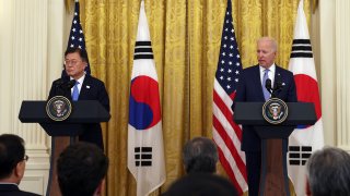 President Biden Holds Press Conference With S. Korean President Moon