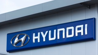 Hyundai sign on wall