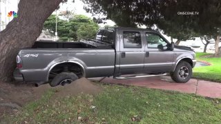 Ford truck involved in Point Loma police chase.