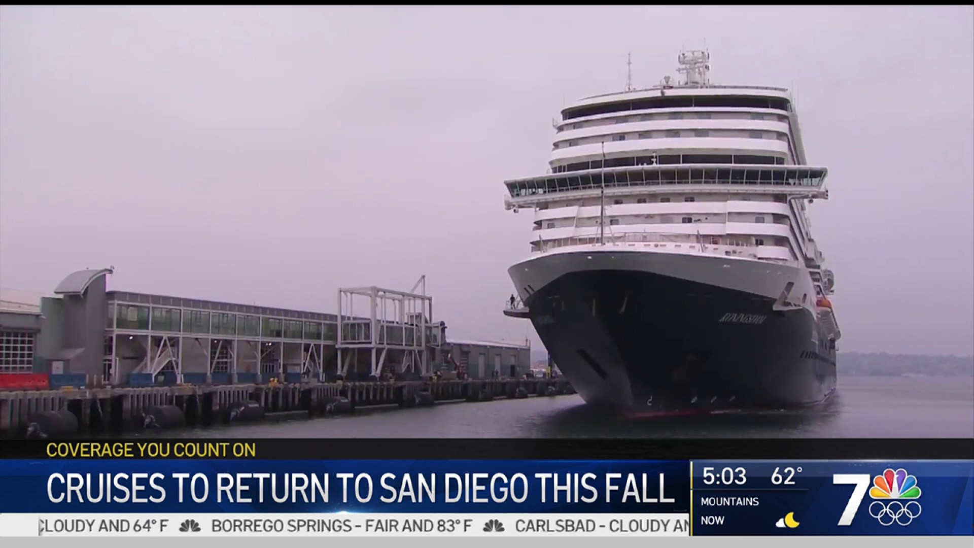 Holland America To Talk Return Of Cruises To San Diego This Fall Nbc 7 San Diego
