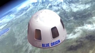 This undated file illustration provided by Blue Origin shows the capsule that the company aims to take tourists into space