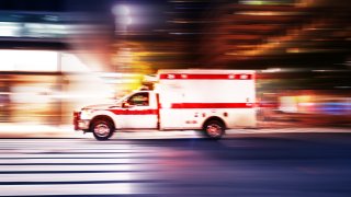 Ambulance speeding.