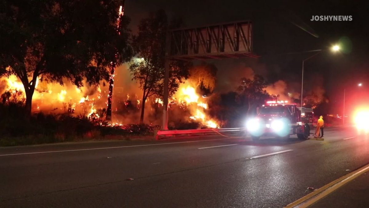 Spot Fires Along SR78 in Vista Force Evacuations at Nearby Apartments