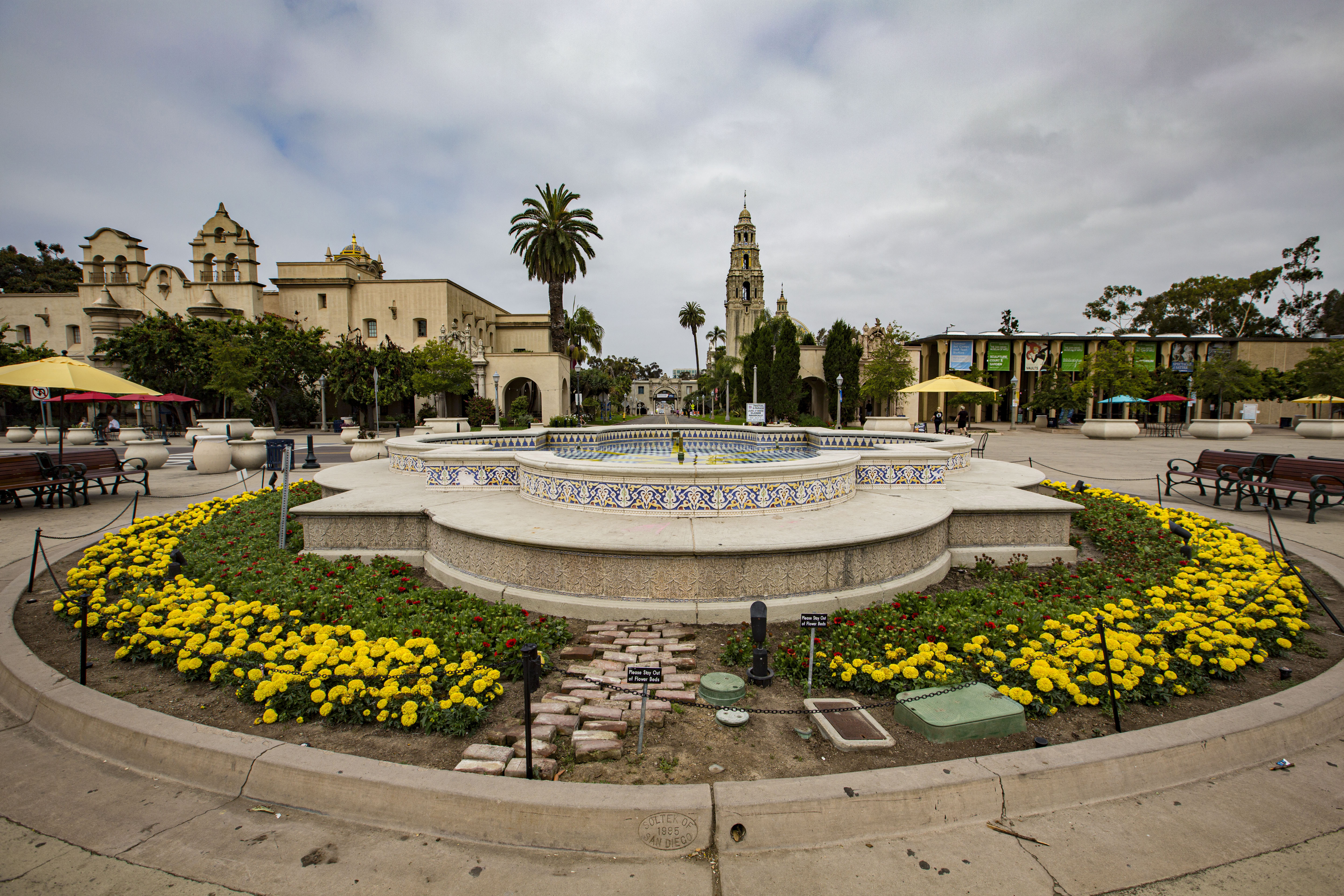 General view of the atmosphere at Balboa Park outside Comic-Con Museum on July 07, 2019 in San Diego, California.
