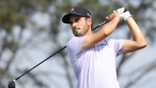 Abraham Ancer of Mexico plays his shot from the second tee during the first round of the 2021 U.S. Open at Torrey Pines Golf Course (South Course) on June 17, 2021 in San Diego, California.