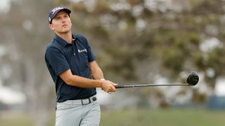 Russell Henley of the United States plays his shot from the fifth tee during the second round of the 2021 U.S. Open at Torrey Pines Golf Course (South Course) on June 18, 2021 in San Diego, California.