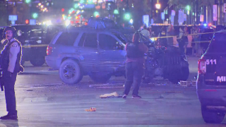 An SUV drove into a crowd of protesters in Minneapolis, Minnesota, on Sunday, June 14, 2021.