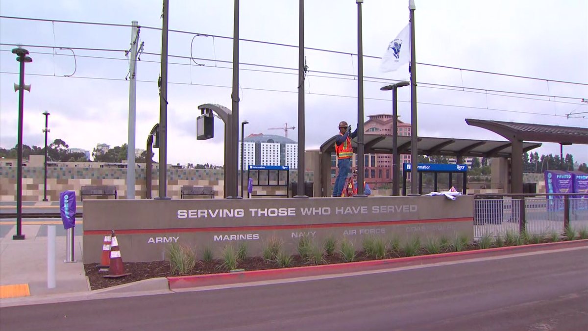 MidCoast Trolley Project Dedicates Station to Veterans NBC 7 San Diego
