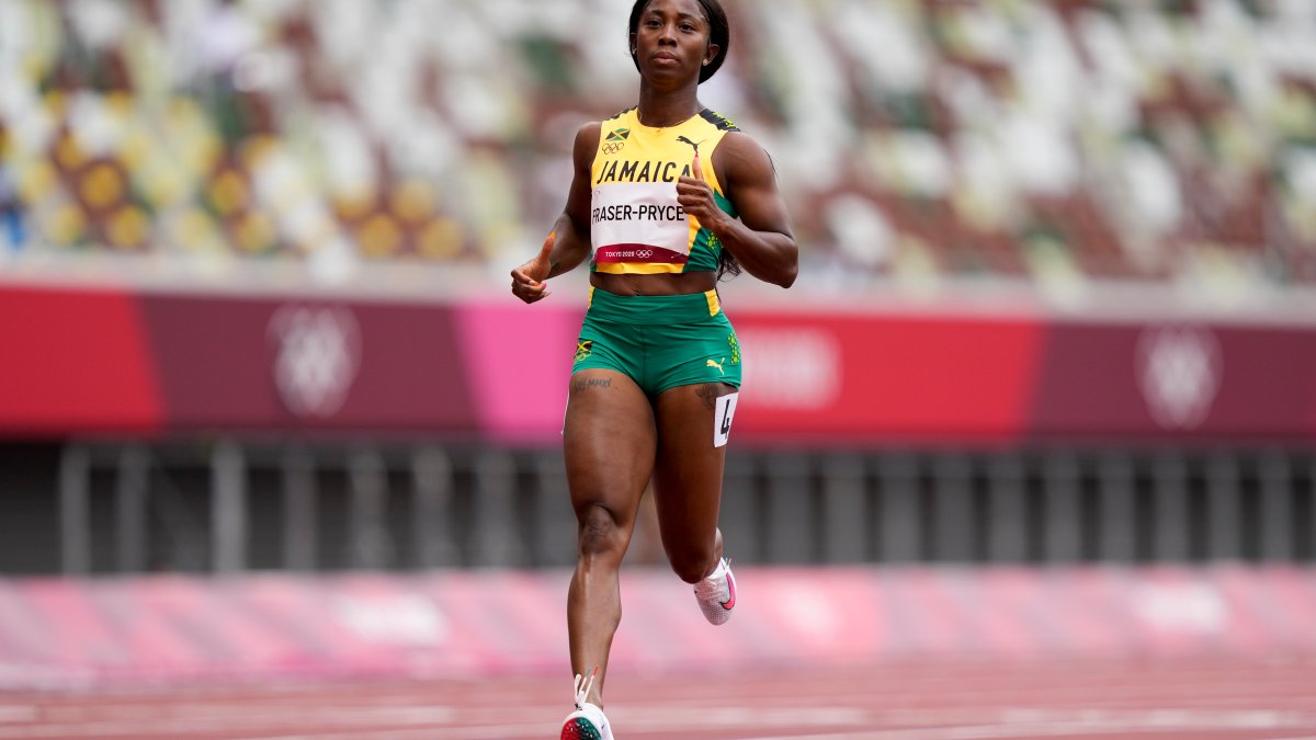 Watch World’s Fastest Woman ShellyAnn FraserPryce in 100m Heat NBC
