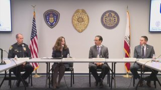 California Attorney General Rob Bonta with SDPD Chief David Nisleit and City Attorney Mara Elliott.