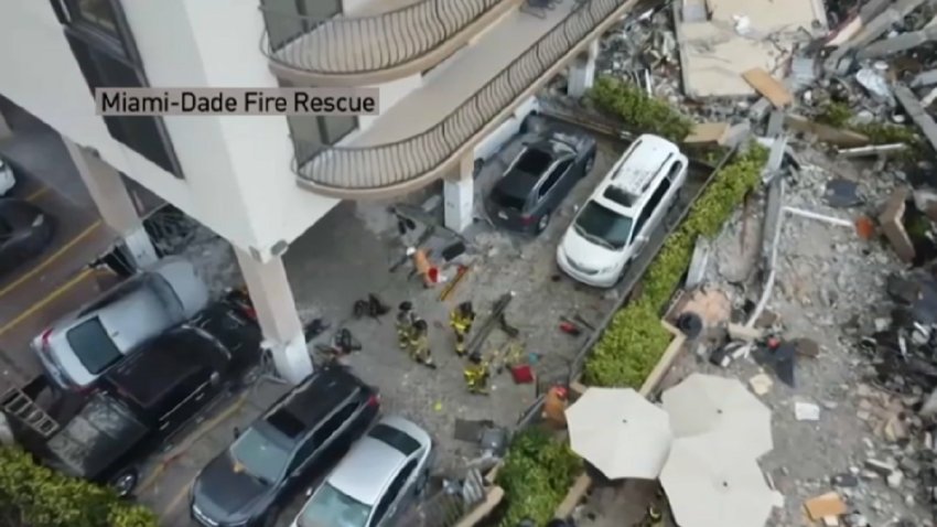 Screenshot of a video provided by Miami-Dade Fire Rescue