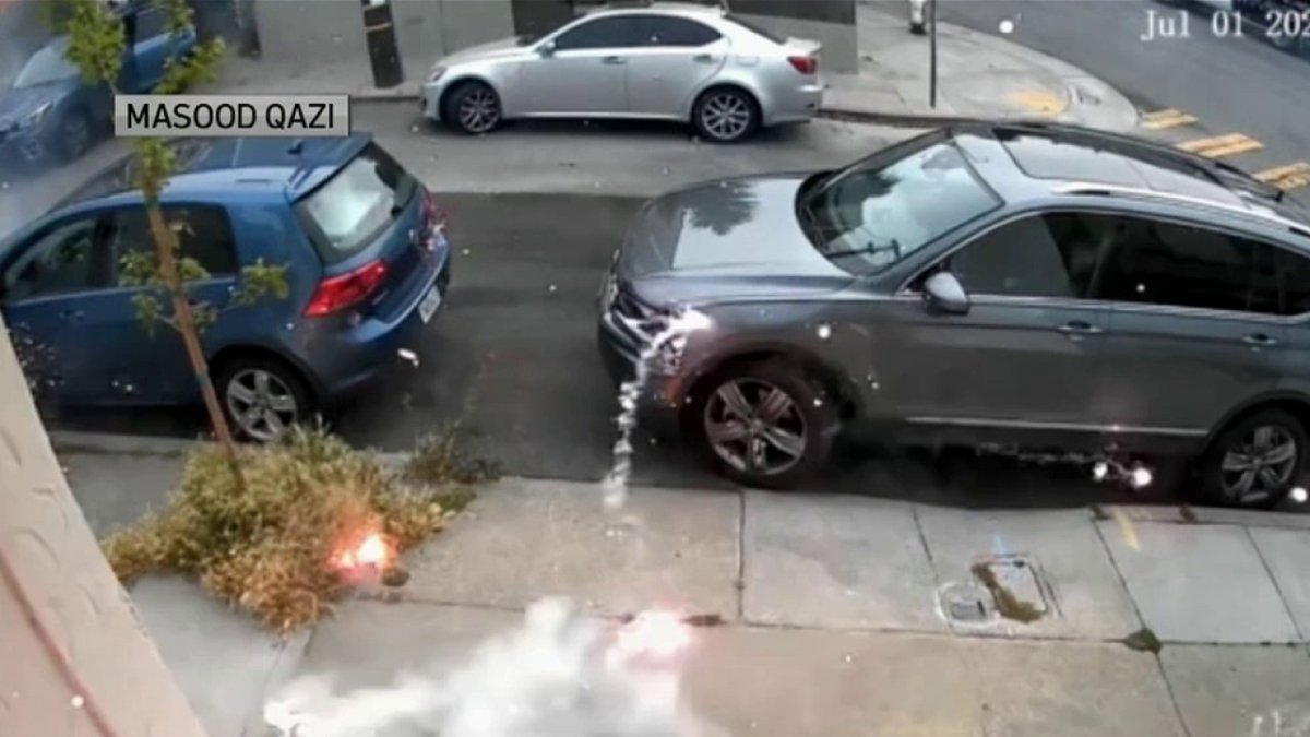 Caught On Camera Fireworks Set Off Under Cars In San Francisco Nbc 7 San Diego