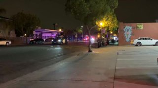 The San Diego Police Department respond to a noise complaint that turned into a shots fired and armed robbery investigation in Normal Heights on Friday, July 2, 2021.