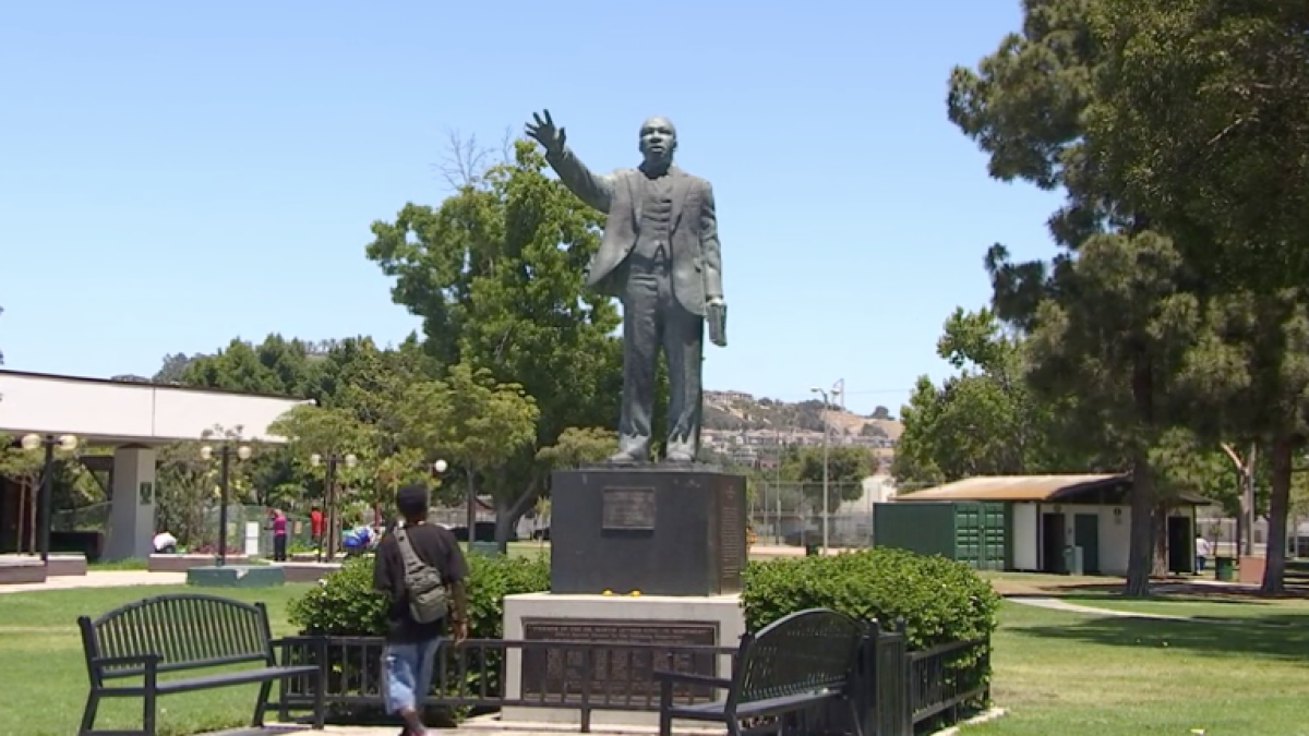 MLK Statue Vandalized in Long Beach NBC 7 San Diego