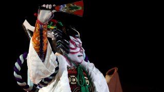 Kabuki performer at the 2020 Tokyo Olympic Games Opening Ceremony