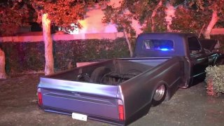 A pickup driver crashed into a crowd of people, injuring two women July 4, 2021 in Anaheim.
