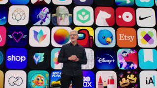 Tim Cook at WWDC21 on June 7th, 2021.