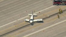 The small aircraft appeared to be missing half of its right wing.