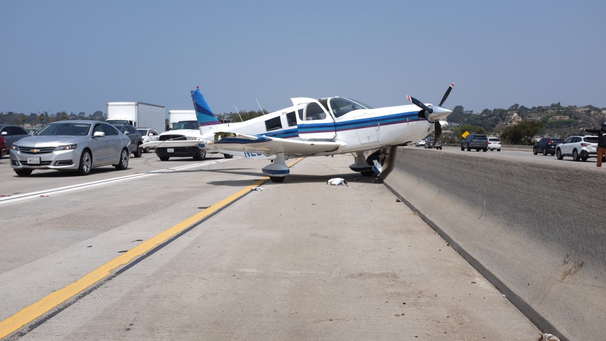Small plane crashes into car during emergency landing in North