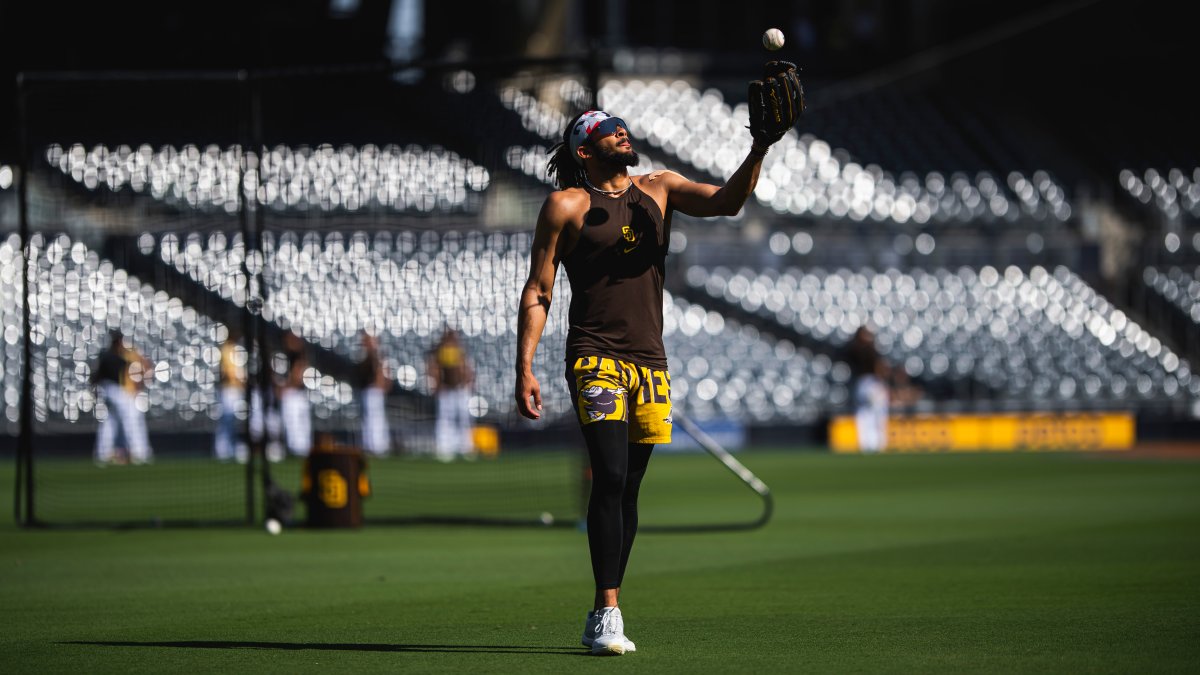 Cleats of Fernando Tatis Jr. #23 of the San Diego Padres as he