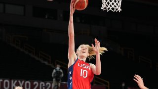 Breanna Stewart was at her best in Team USA's win over Australia, including this lay-up