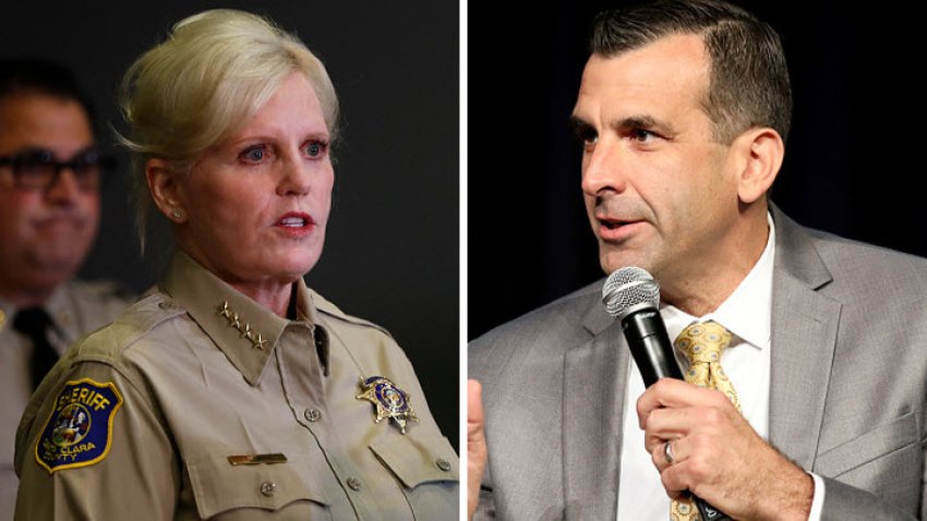 Santa Clara County Sheriff Laurie Smith and San Jose Mayor Sam Liccardo. (Photos: Getty Images file)