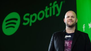 Daniel Ek, chief executive officer and co-founder of Spotify AB, stands for a photograph after a news conference in Tokyo, Japan, on Thursday, Sept. 29, 2016.