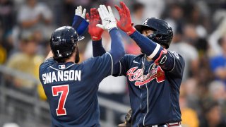 Atlanta Braves went throwback for Jackie Robinson Day at Petco Park in San  Diego during their 6-2 victory over the Padres in game 3. Both teams wore  the number 42 to honor