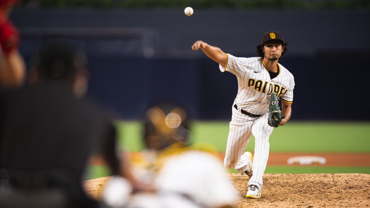 Darvish earns 1st win in 11 starts, Padres beat Angels 8-5