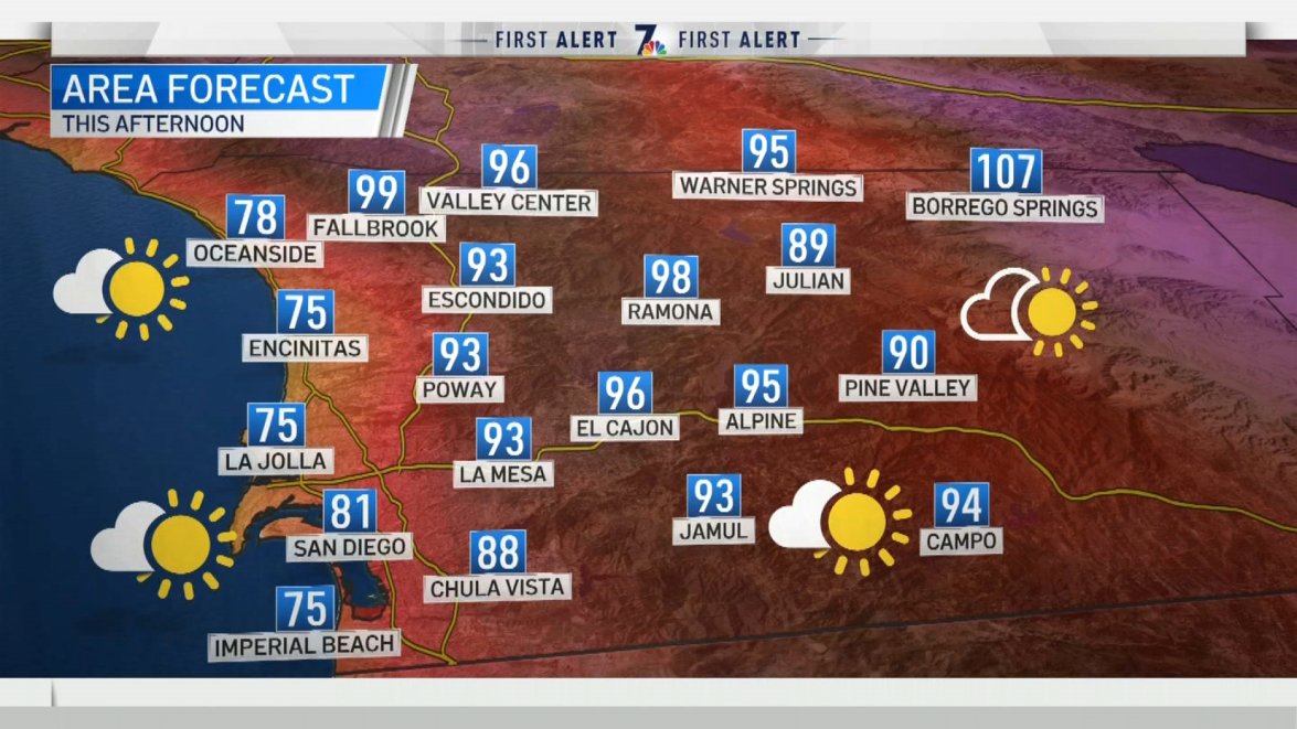 Hot Weather Forecast for Labor Day Weekend – NBC 7 San Diego Hot Weather Forecast for Labor Day Weekend – NBC 7 San Diego