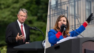 Left, Idaho Governor Brad Little, Idaho Lieutenant Governor Janice McGeachin