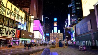 View of Times Square after the New Years' Eve Special