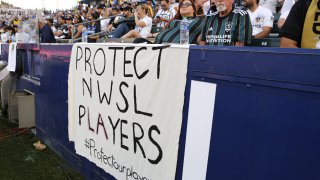 Signage supporting NWSL players