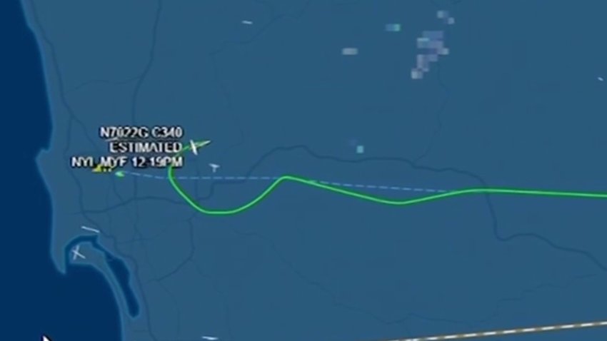 The flight path records for the plane that crashed in a neighborhood in Santee on Monday.