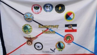 kumeyaay nation flag in national city