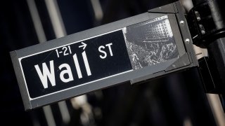 A street sign for Wall Street is seen in the financial district in New York, November 8, 2021.