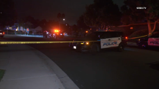 Oceanside police respond to a report of a shooting on Wednesday, Oct. 10, 2021.